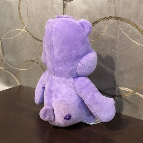 Care Bears Share Bear Purple Plush Stuffed Animal Toy 9" Basic Fun Lollipops Toy - Picture 6 of 11